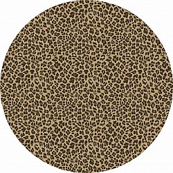 Runde tæpper - Leopard (brun)