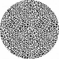 Runde tæpper - Leopard (sort/hvid)