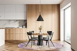 Rundt tæppe - Loures (lilla)