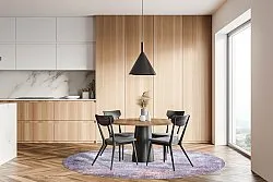 Rundt tæppe - Tarnos (lila)