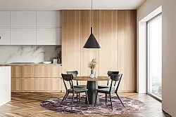 Rundt tæppe - Sines (lilla)