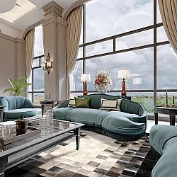 Wilton-tæppe - Livada (sort/multi)