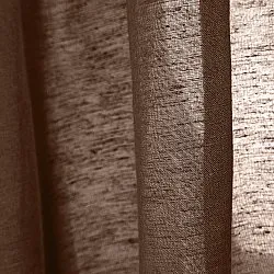 Gardiner 2-pak - Linnedmixgardin Lumira (mørkebrun)