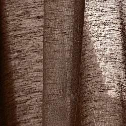Gardiner 2-pak - Linnedmixgardin Lumira (mørkebrun)
