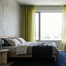 Gardiner 2-pak - Linnedmixgardin Lumira (grøn)