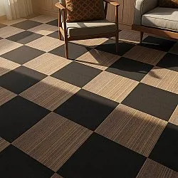 Væg-til-væg-tæppe - Almeria Tæppefliser 24 stk. (uregelmæssigt stribet brun)