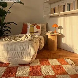 Ryatæpper - Maranello Natural Cotton Shaggy (orange)