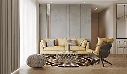 Rundt tæppe - Marineo (brun)