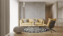 Rundt tæppe - Marineo (grå)