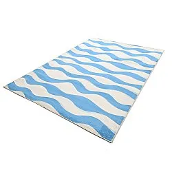 Wilton-tæppe - Marsala (blå/hvid)