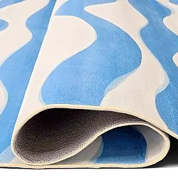 Wilton-tæppe - Marsala (blå/hvid)