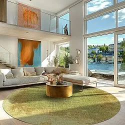 Rundt tæppe - Albaida (grøn)