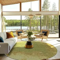 Rundt tæppe - Albaida (grøn)