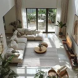 Ryatæpper - Alexa Natural Cotton Shaggy (offwhite)