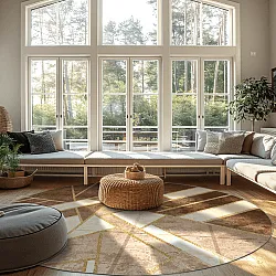 Rundt tæppe - Amasra (beige)