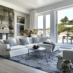 Wilton-tæppe - Amaya (blå)