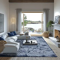 Wilton-tæppe - Amaya (blå)