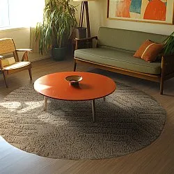 Runde tæpper - Amberley Natural Cotton Shaggy (beige)