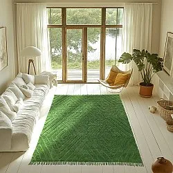 Ryatæpper - Amberley Natural Cotton Shaggy (grøn)