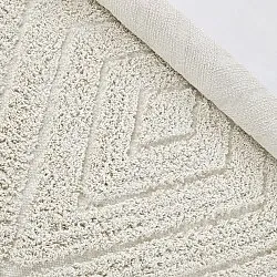 Runde tæpper - Amberley Natural Cotton Shaggy (off-white)