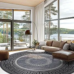 Rundt tæppe - Ankara Versace (grå)