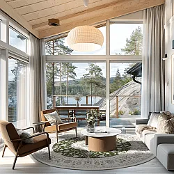 Rundt tæppe - Arabella (grøn)