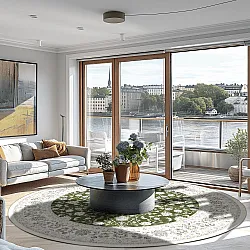 Rundt tæppe - Arabella (grøn)