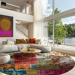 Rundt tæppe - Ariana (multi)