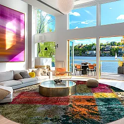 Rundt tæppe - Ariana (multi)