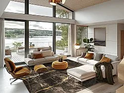 Wilton-tæppe - Aris (sort/guld)