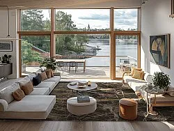 Wilton-tæppe - Aris (sort/guld)