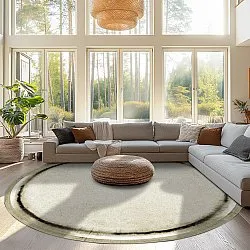 Rundt tæppe - Arriate (beige/grå)