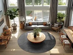 Rundt tæppe - Artena (grå)