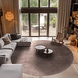 Rundt tæppe - Artena (grå/brun)