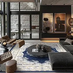 Wilton-tæppe - Asara (blå)