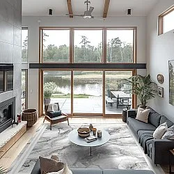 Wilton-tæppe - Attika (grå/hvid)