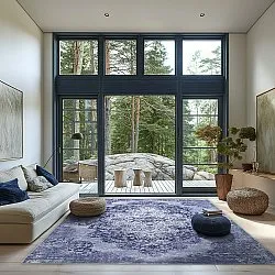 Wilton-tæppe - Badem (blå)