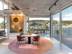 Rundt tæppe - Baden (lyserød)