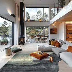 Wilton-tæppe - Barcelona (grøn)