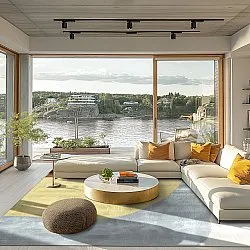 Wilton-tæppe - Barcelona (gul)