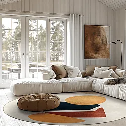 Rundt tæppe - Beira (multi)