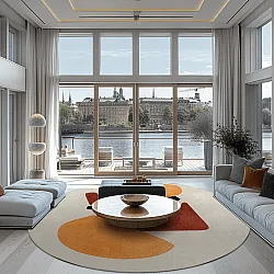 Rundt tæppe - Beira (multi)