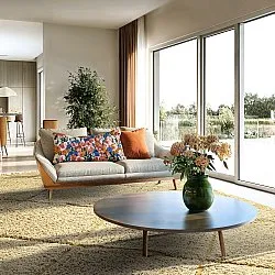 Ryatæpper - Bellevue Natural Cotton Shaggy (beige/brun)