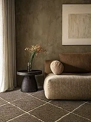 Ryatæpper - Bellevue Natural Cotton Shaggy (brun/gul)