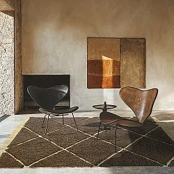 Ryatæpper - Bellevue Natural Cotton Shaggy (brun/gul)