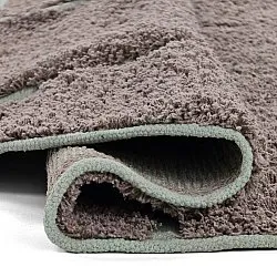 Runde tæpper - Bellevue Natural Cotton Shaggy (taupe/grøn)