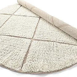 Runde tæpper - Bellevue Natural Cotton Shaggy (off white/beige)