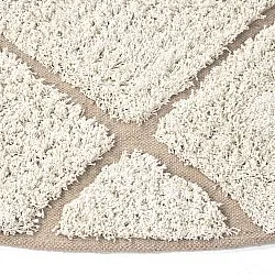 Runde tæpper - Bellevue Natural Cotton Shaggy (off white/beige)