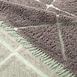 Ryatæpper - Bellevue Natural Cotton Shaggy (taupe/grøn)