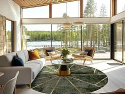 Rundt tæppe - Bellizzi (grøn)